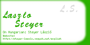 laszlo steyer business card