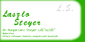 laszlo steyer business card